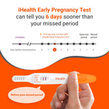 Deux tests iHealth emballés séparément pour vérifications précoces.