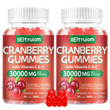 IIEltruiom gommes cranberry, bouteille ouverte, goût fruité et mâchage facile.