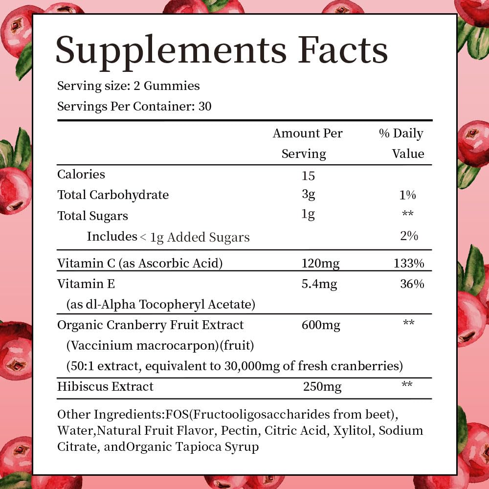 IIEltruiom gommes cranberry, gros plan sur gommes rouges, dégustation agréable.