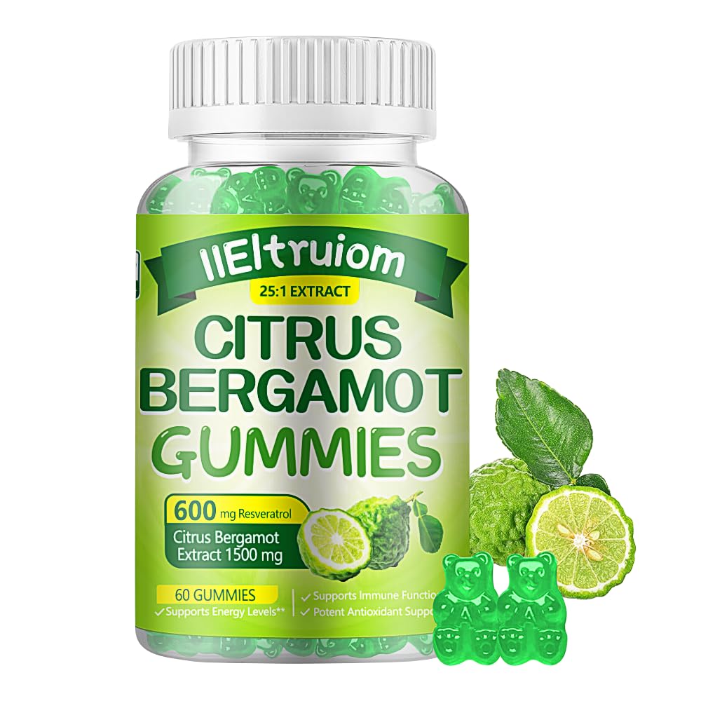 IIEltruiom Gommes bergamote citrus, goût fruité et texture agréable pour routine bien-être