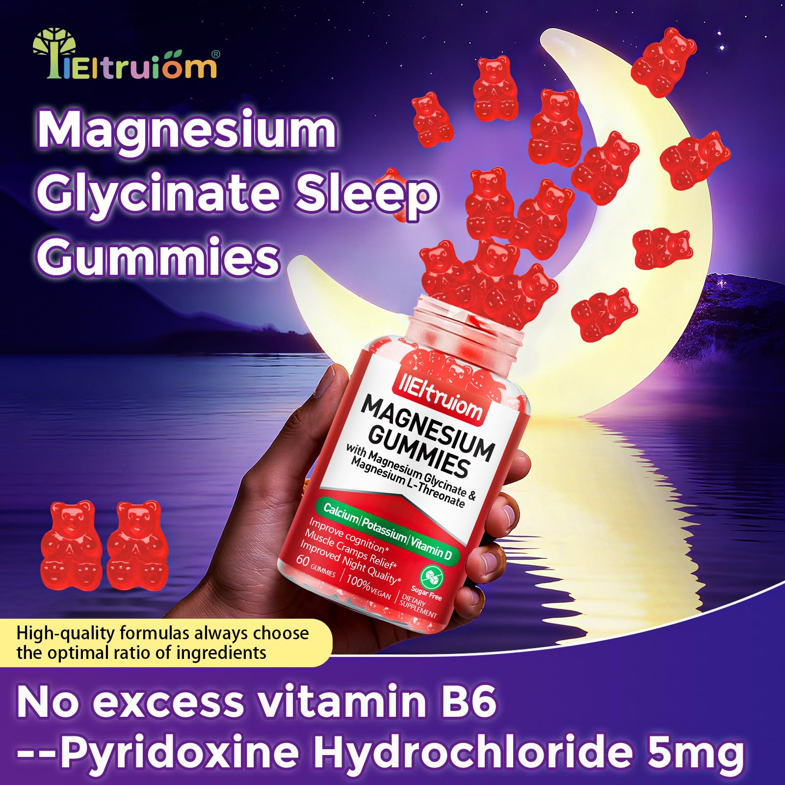 IIEltruiom – produit sans sucre, adapté aux régimes faibles en glucides.