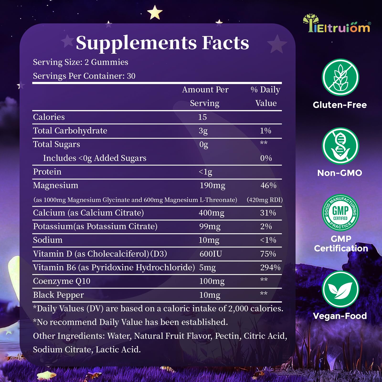 IIEltruiom Complexe Magnésium Liposomal – gommes pratiques pour le soutien musculaire et la récupération.