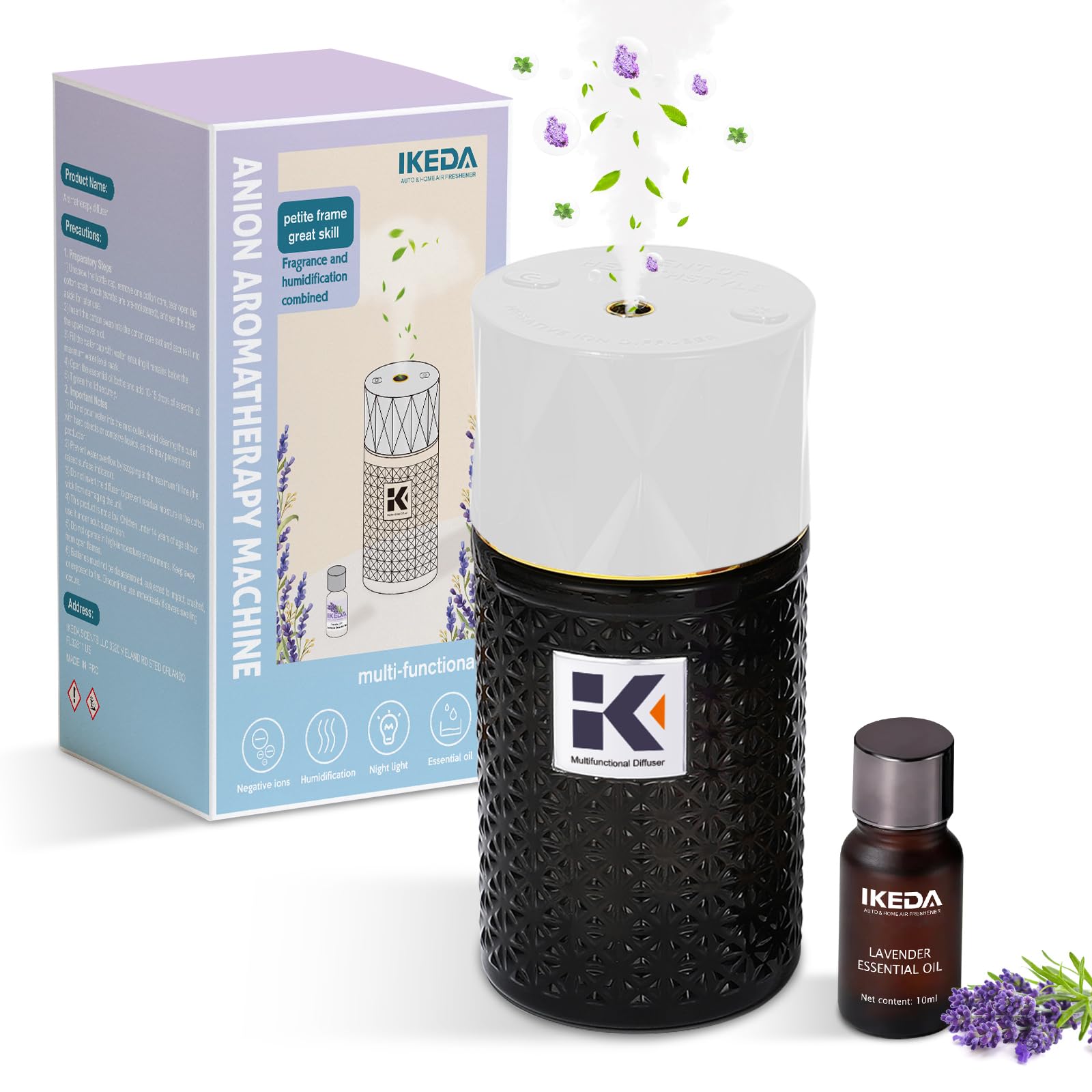 Ikeda Style-Life diffuseur huiles essentielles 250 ml diffuse une fragrance durable.