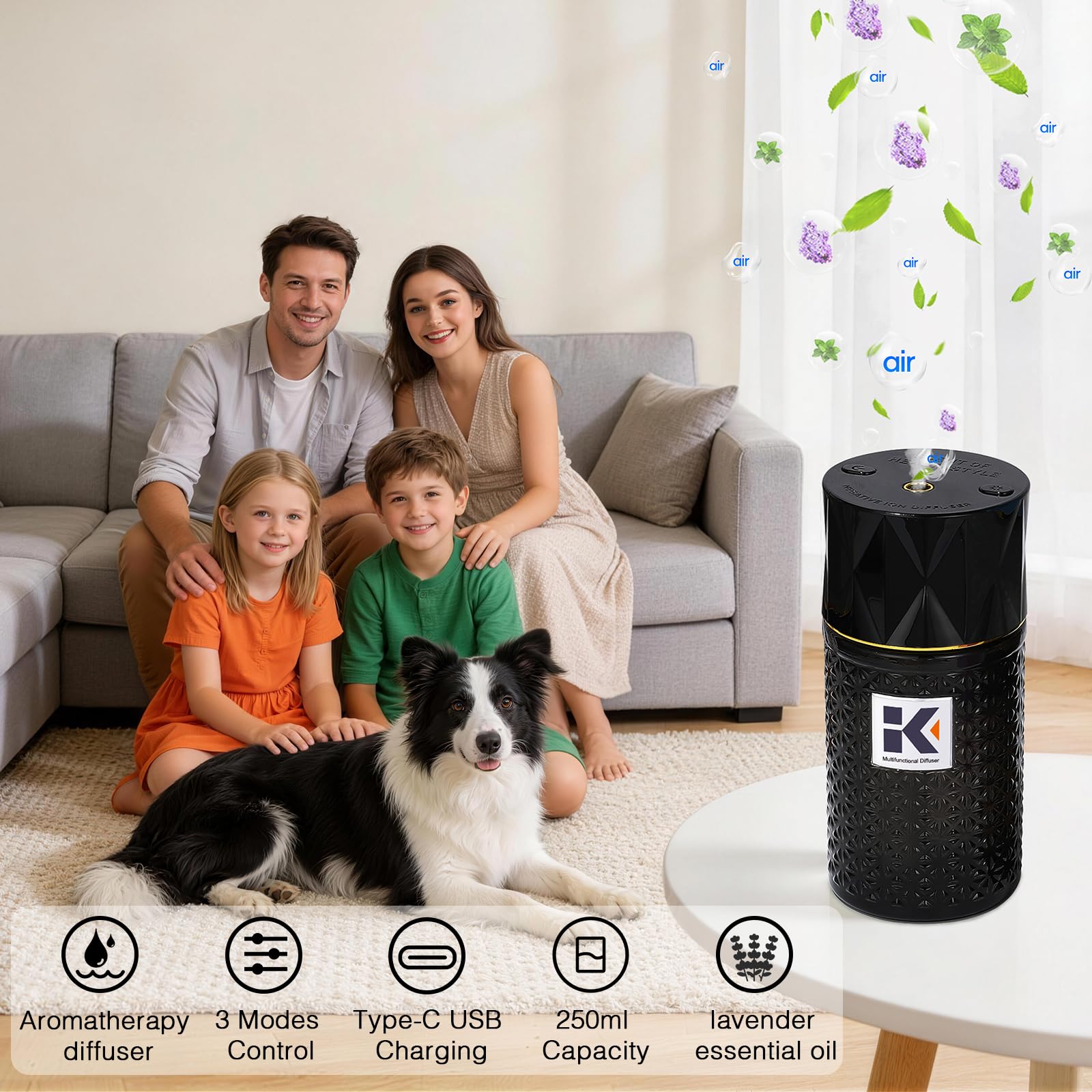 Ikeda Style-Life diffuseur ion négatif purifiant l'air de la pièce.