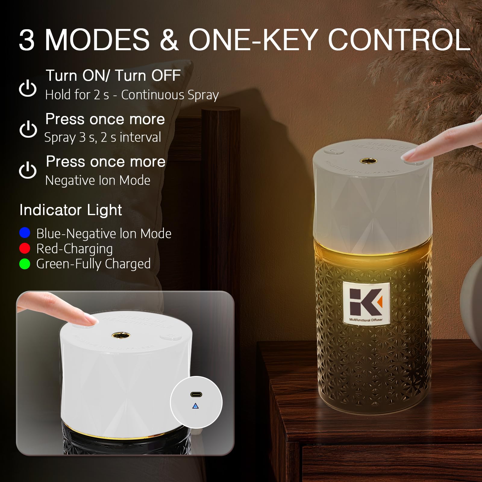 Ikeda Style-Life diffuseur ions negatifs purifiant l air dans le véhicule.