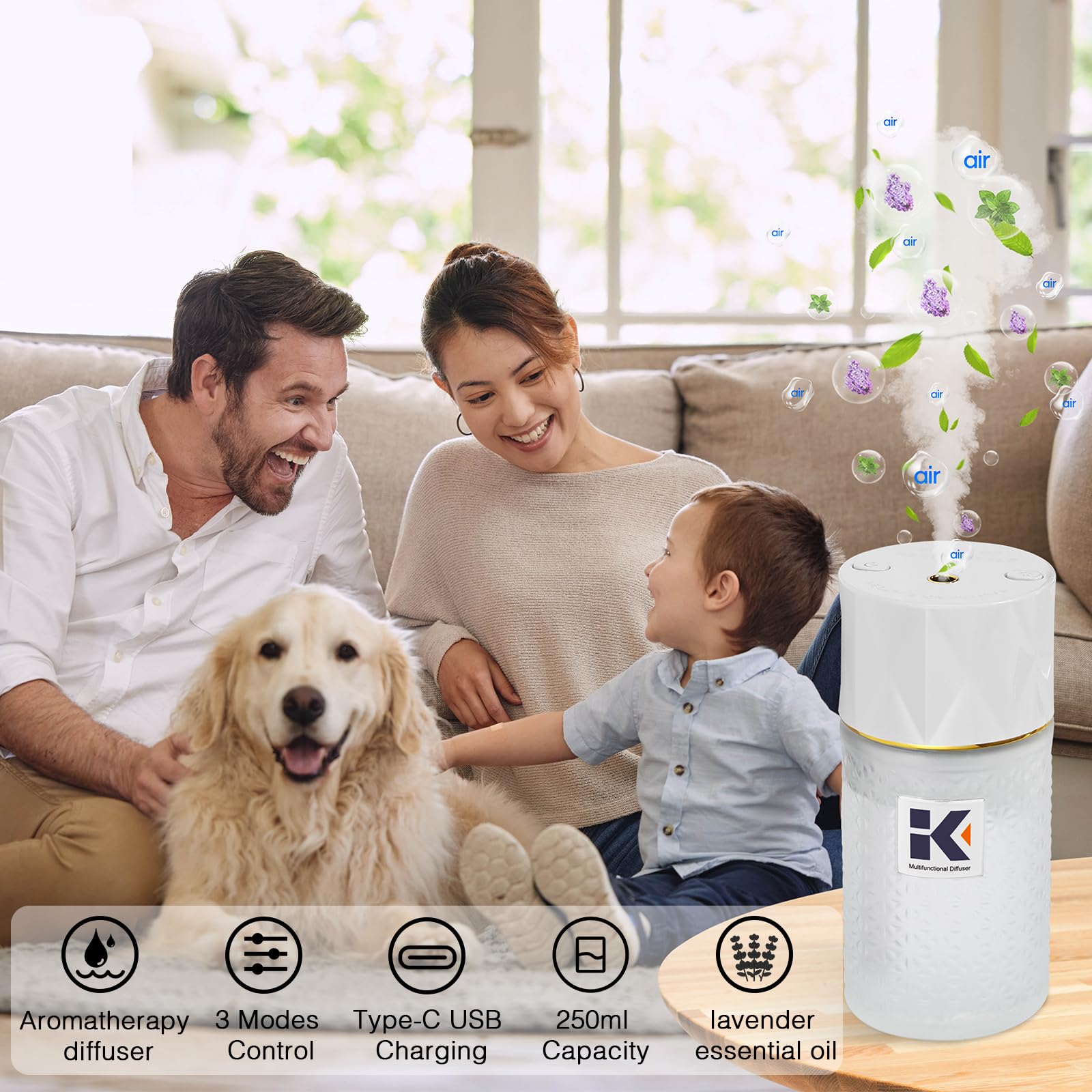 Diffuseur Ikeda Style-Life avec lampe nuit pour ambiance apaisante