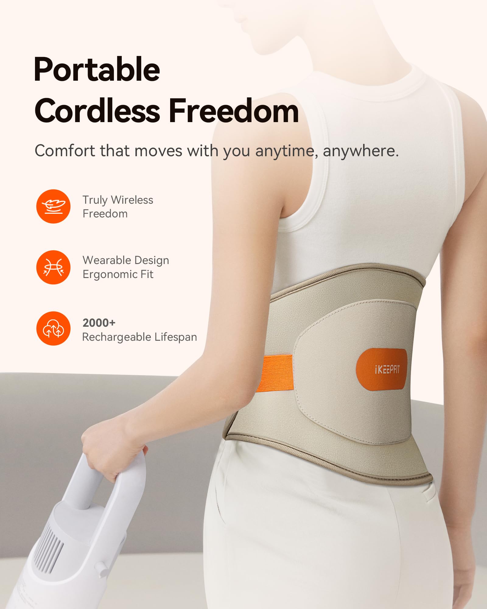 IKEEPFIT-batterie-8000mah-interne – autonomie sans fil pour plusieurs sessions.