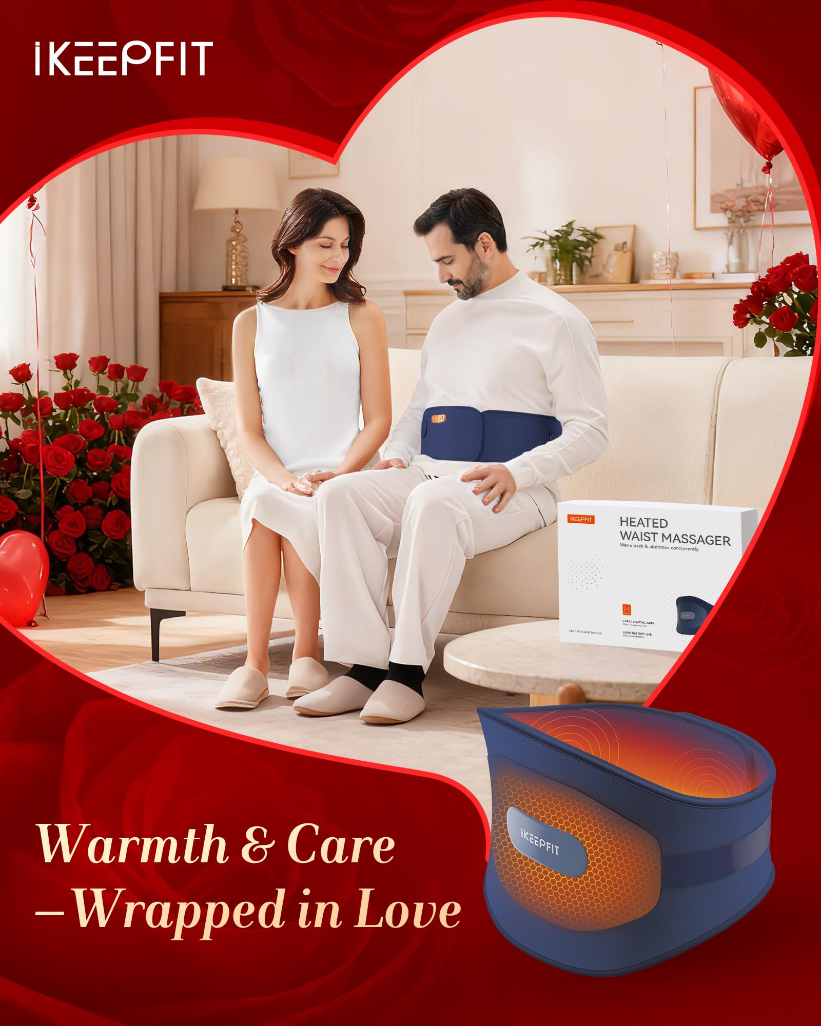 IKEEPFIT massage-dos-vibration offre détente musculaire et chaleur ciblée.