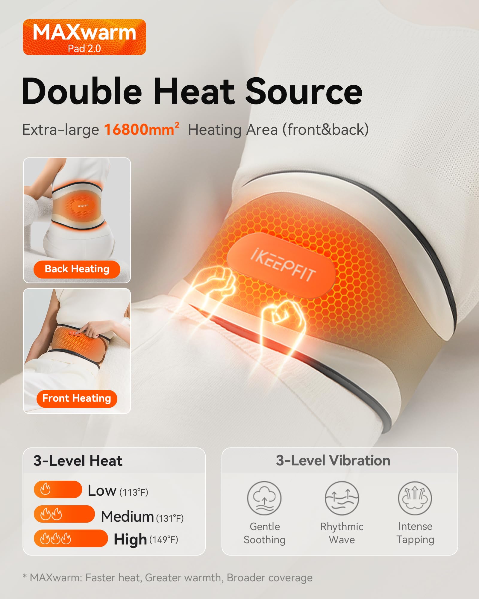 IKEEPFIT MAXwarm 2.0 – design fin et discret sous les vêtements.