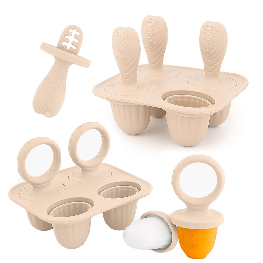 ILEYLUY moules glace silicone ensemble, sécurité et pratique pour premiers desserts.