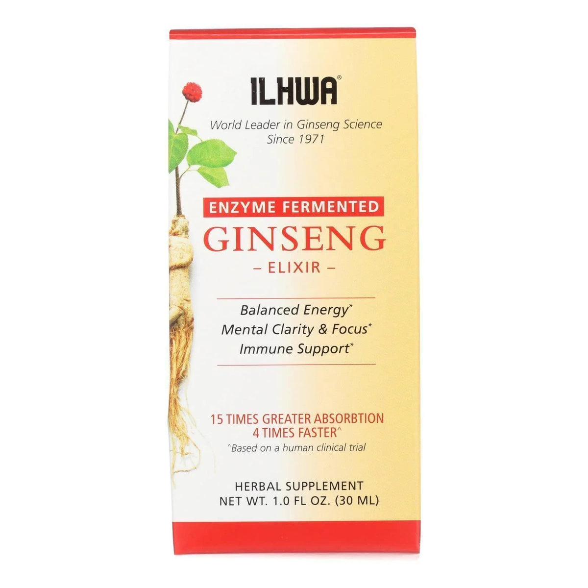 ILHWA Ginseng fermenté ELX en bouteille, énergie douce pour la journée