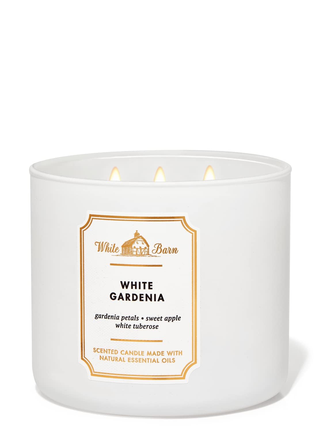 Ambiance lumineuse douce avec la bougie Iliemoc White Barn et ses flammes apaisantes.