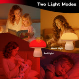 Illuwise lampe champignon rouge ambiance nurserie et repos nocturne