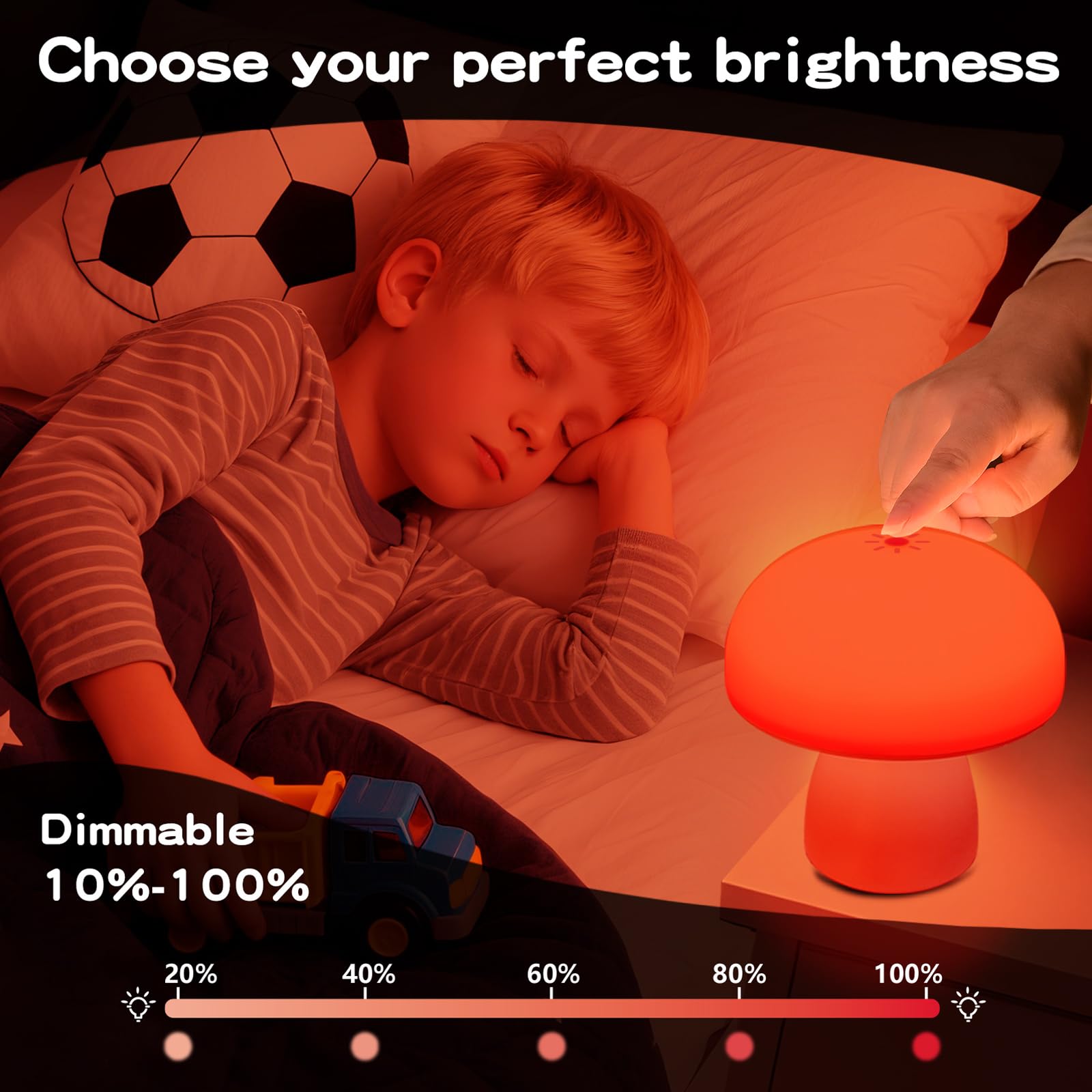 Illuwise lampe champignon portable avec batterie longue durée idéale voyage