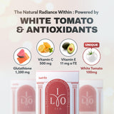 ILO Whitathione, poudre verte goût pomme, expérience sensorielle rafraîchissante.