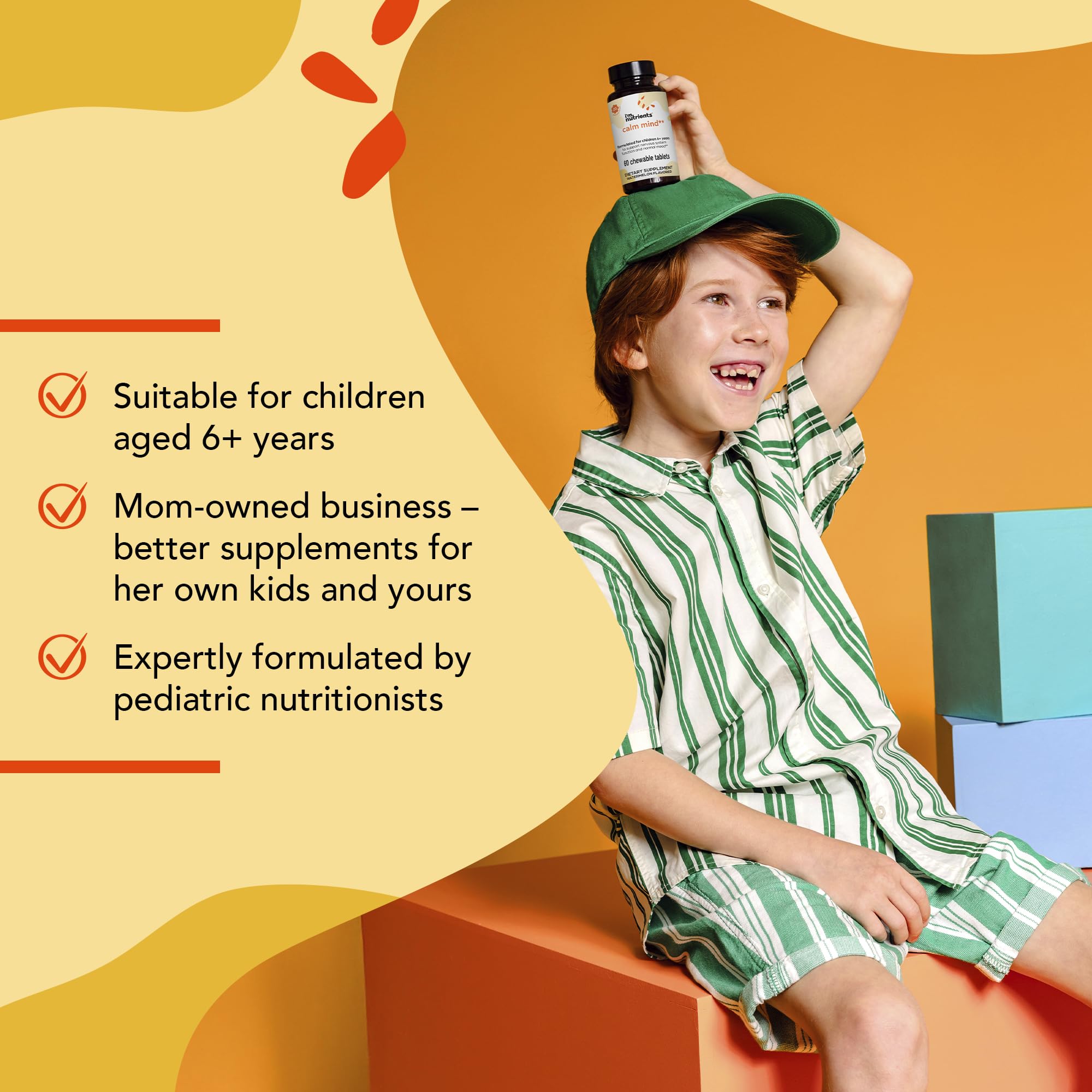 I'm Nutrients Calm Mind arôme pastèque naturelle — goût plaisant pour les enfants sans arômes artificiels.