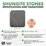 Shungite World Cube Brut 30 mm – Protection Énergétique, Déco Bureau & Méditation