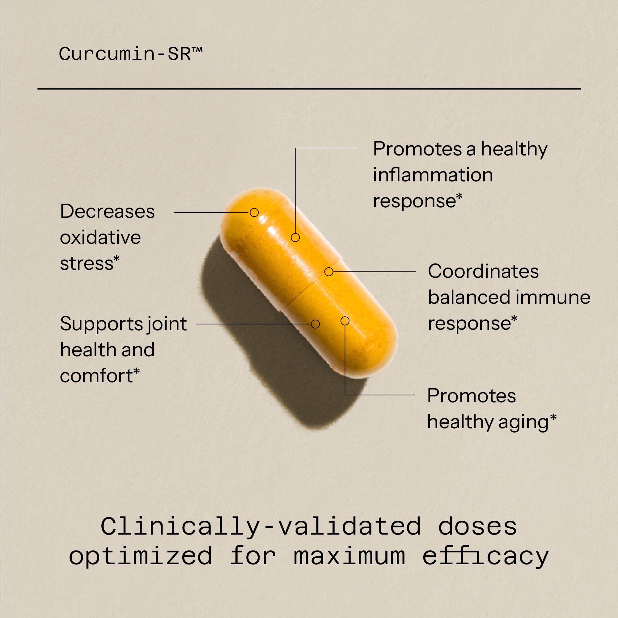 Qualité de Vie Curcumin-SR: étiquette claire et emballage soigné