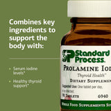 Standard Process Prolamine Iodine – Supplément d'iode pour la santé thyroïdienne – Sans gluten, Sans lait et Sans soja – 90 comprimés