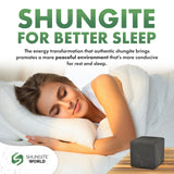 Shungite World Cube Brut 30 mm – Protection Énergétique, Déco Bureau & Méditation
