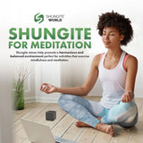 Shungite World Cube Brut 30 mm – Protection Énergétique, Déco Bureau & Méditation
