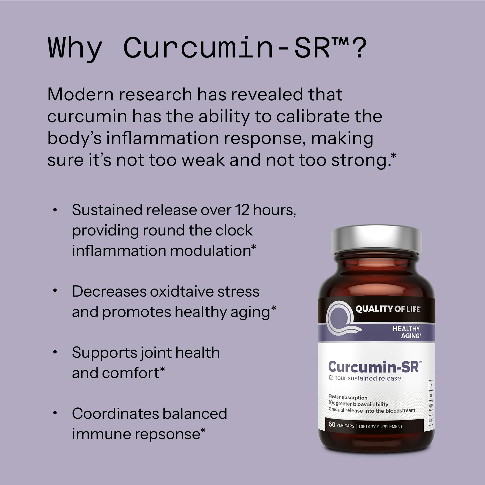 Qualité de Vie Curcumin-SR: avantages potentiels et sécurité de formulation