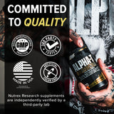 Nutrex Research Alpha-T Magnum – Soutien de la testostérone pour hommes | Supplément avec Tongkat Ali, Shilajit, Shoden Ashwagandha et Fadogia Agrestis
