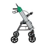 Joymaney – Support de bouteille d'oxygène pour déambulateur, rollator et fauteuil roulant – Compatible bouteilles D et E – Armature en acier avec sangles et porte-gobelet – Installation facile pour tubes 25 à 28,6 mm