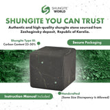 Shungite World Cube Brut 30 mm – Protection Énergétique, Déco Bureau & Méditation
