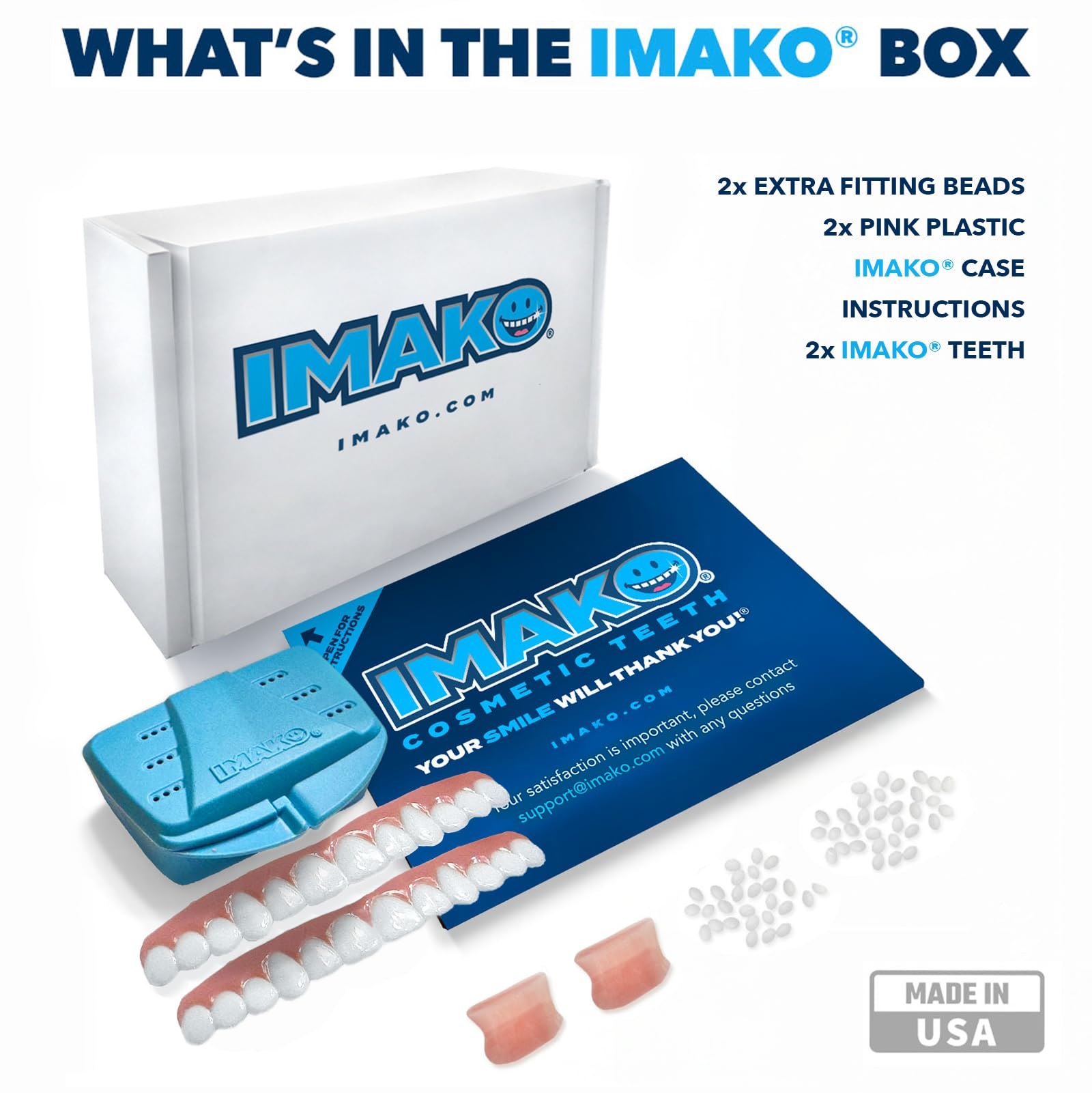 Port quotidien discret des Imako Premium Uppers sur l’avant des dents.