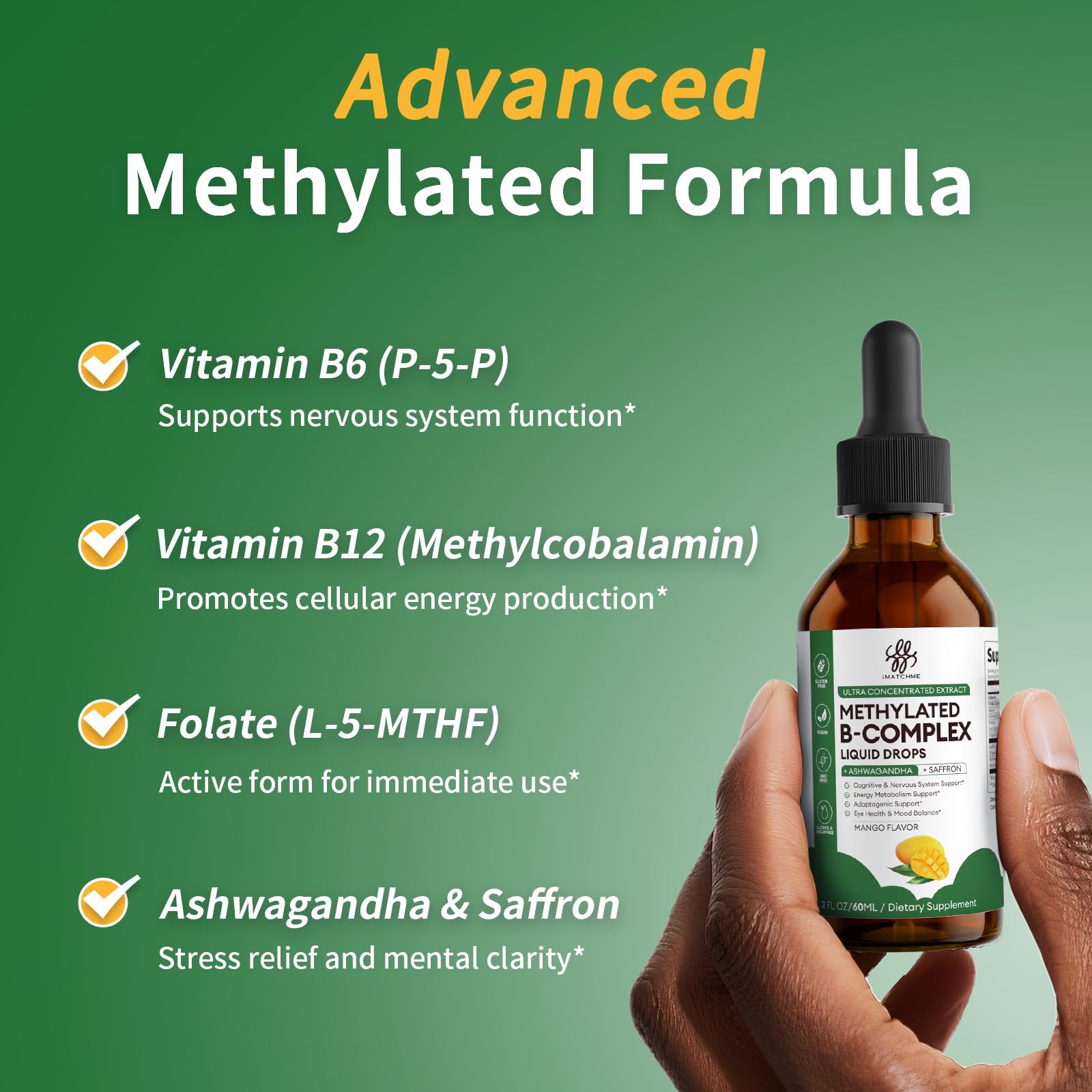 iMATCHME Complexe B Méthylé, doseur: portion précise pour votre routine.