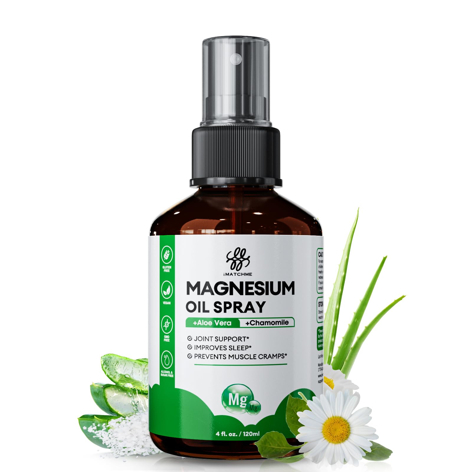 iMATCHME Spray Magnésium – bouteille pratique pour muscles et sommeil