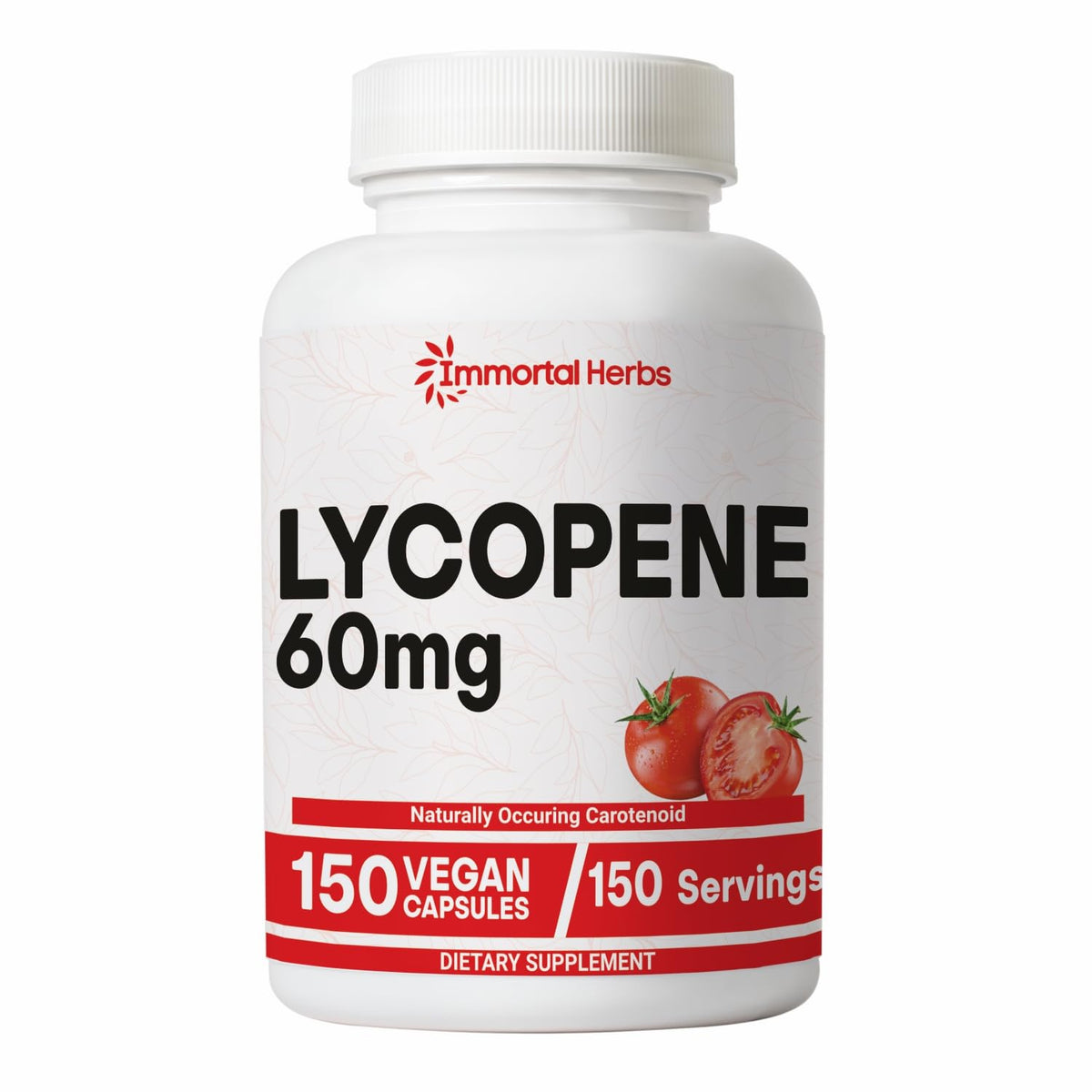 Immortal Herbs lycopène capsules: soutien potentiel à la vitalité au quotidien.