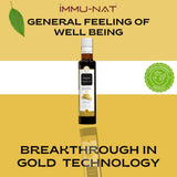 Immu-nat eau d or colloïdal 24k sur bureau: ambiance propice a la concentration.