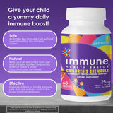 Immune Health Basics tablette enfant orange aromatisée, dose adaptée.