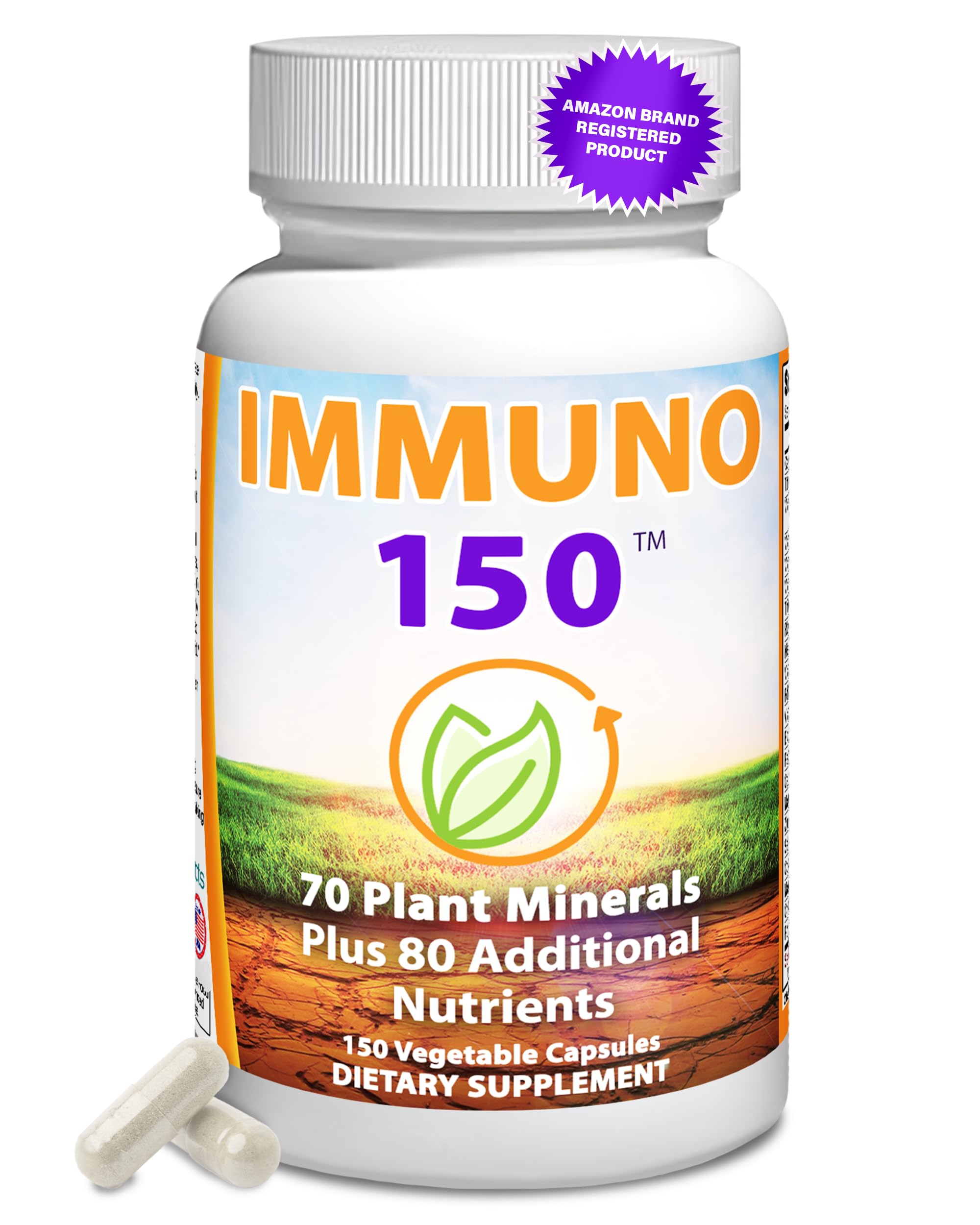 Immuno 150, bouteille de gélules, soutien quotidien du système immunitaire.