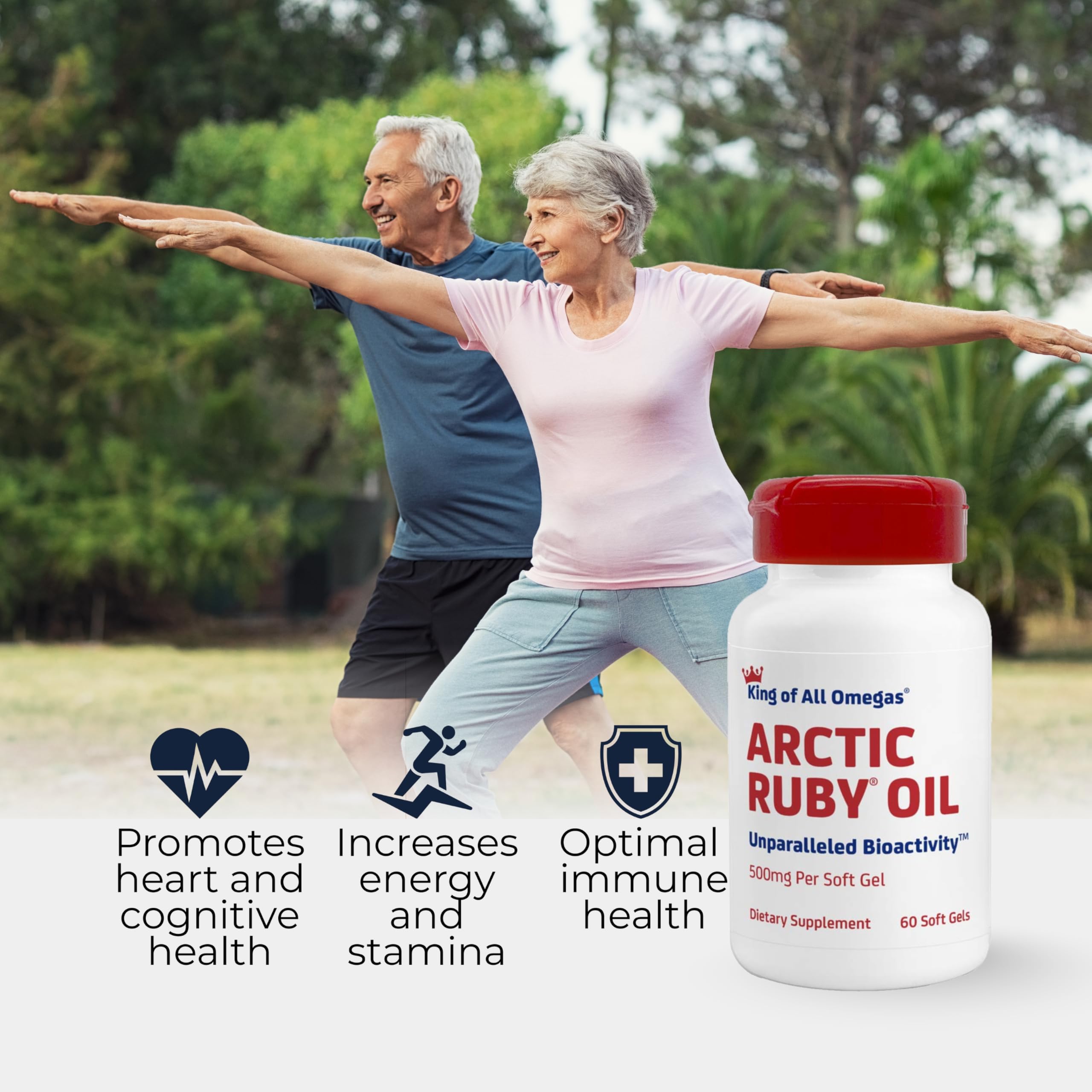 Immunocorp Arctic Ruby Oil - astaxanthine 2 mg pour soutien visuel et cardio.