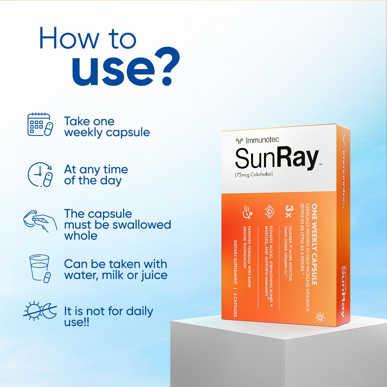 Sunray Immunotec – illustration d'absorption, montrant les bénéfices potentiels pour l'énergie