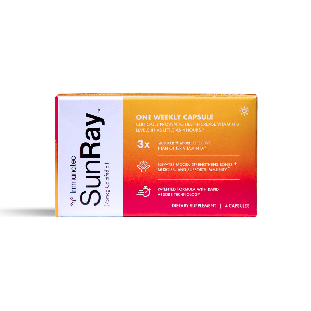 Sunray Immunotec – bouteille dose hebdomadaire, pratique et rapide pour soutenir les niveaux de vitamine D