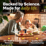 IMMY – synergie prébiotiques et probiotiques, montre l'approche globale pour le bien-être intestinal.