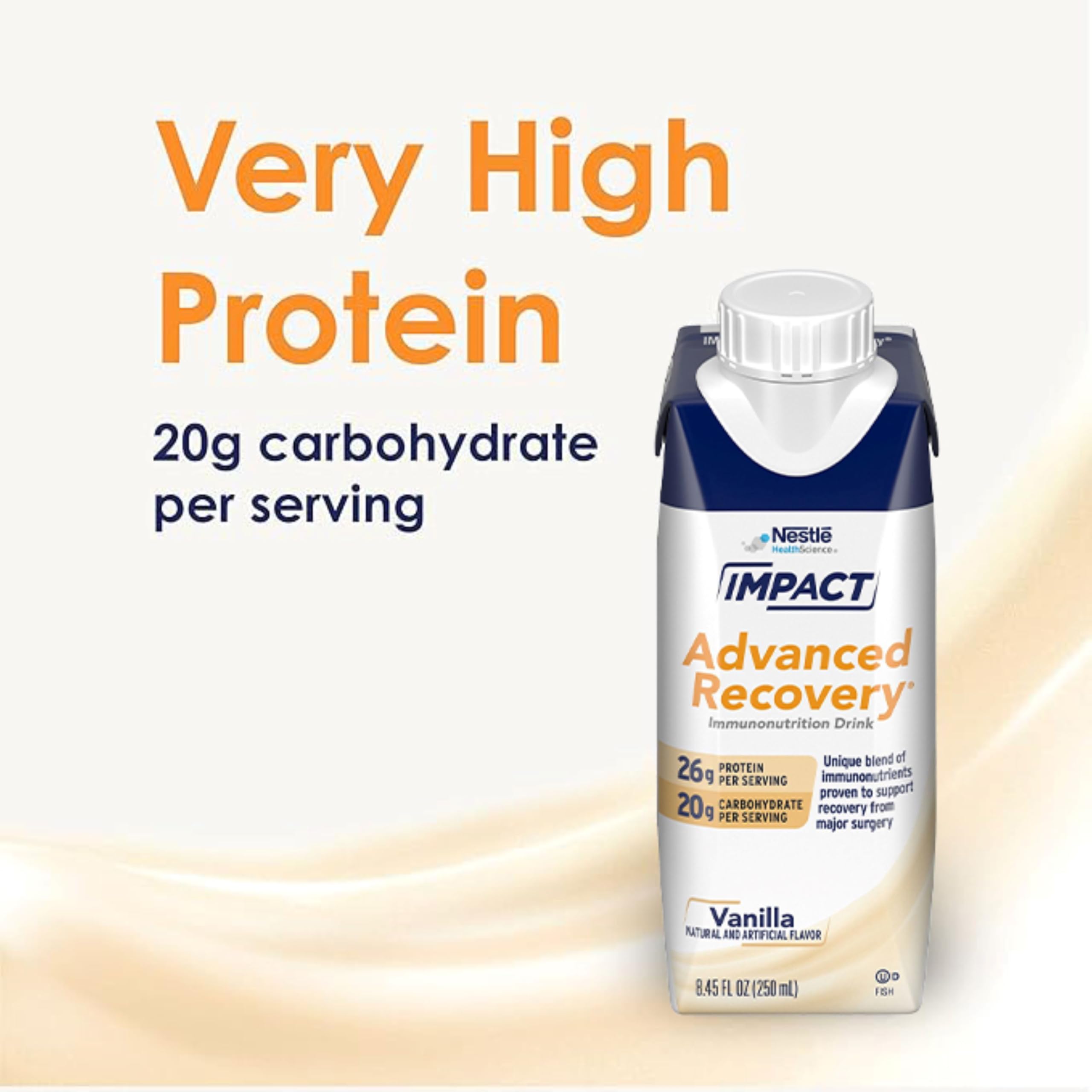 Impact Advanced Recovery ingrédients clés: arginine, oméga-3, nucléotides.