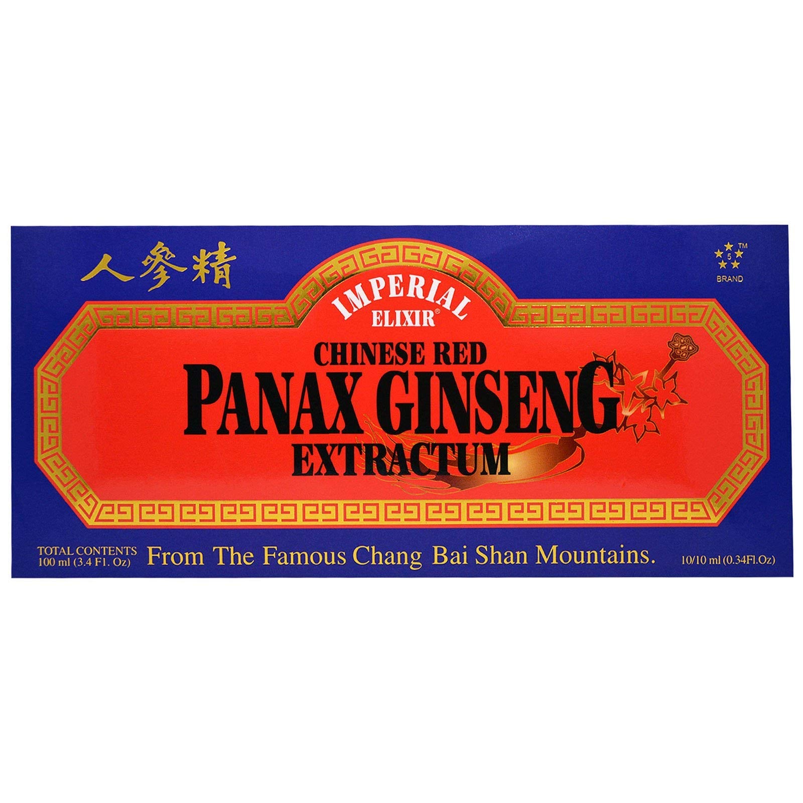 Imperial Elixir Ginseng Rouge Panax – fioles, soutien potentiel de l'énergie quotidienne.