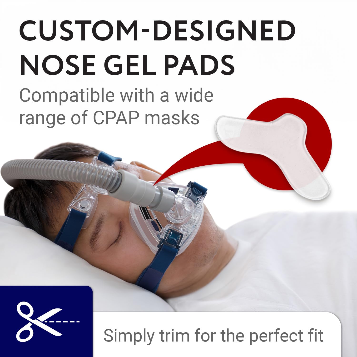 Confort doux avec tampon nasale gel IMPRESA pour sommeil paisible.