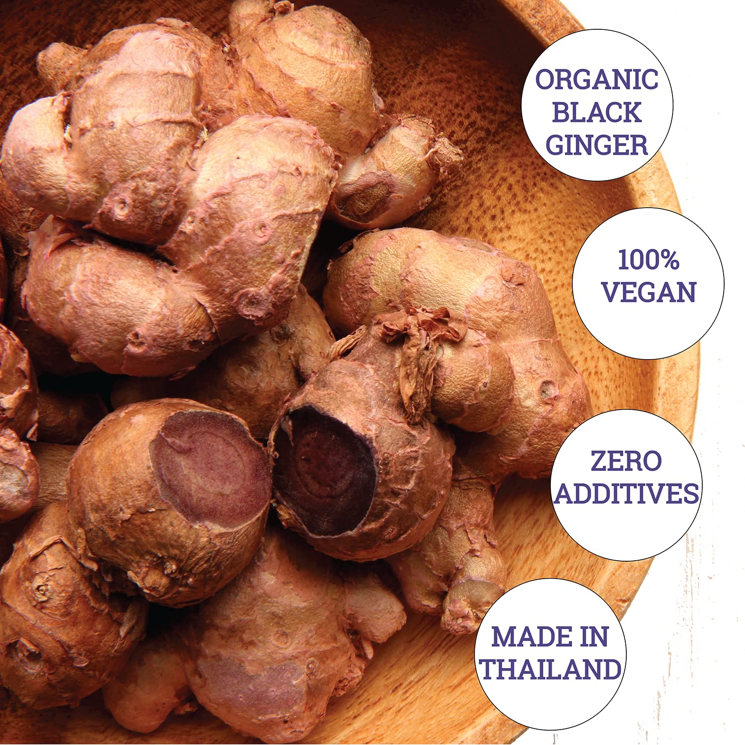 Incas Gingembre noir thaï – certifications USDA et sans OGM