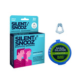 Incredible Scents Silent Snooz – emballage du dilatateur nasal, prêt pour tester une nuit tranquille.