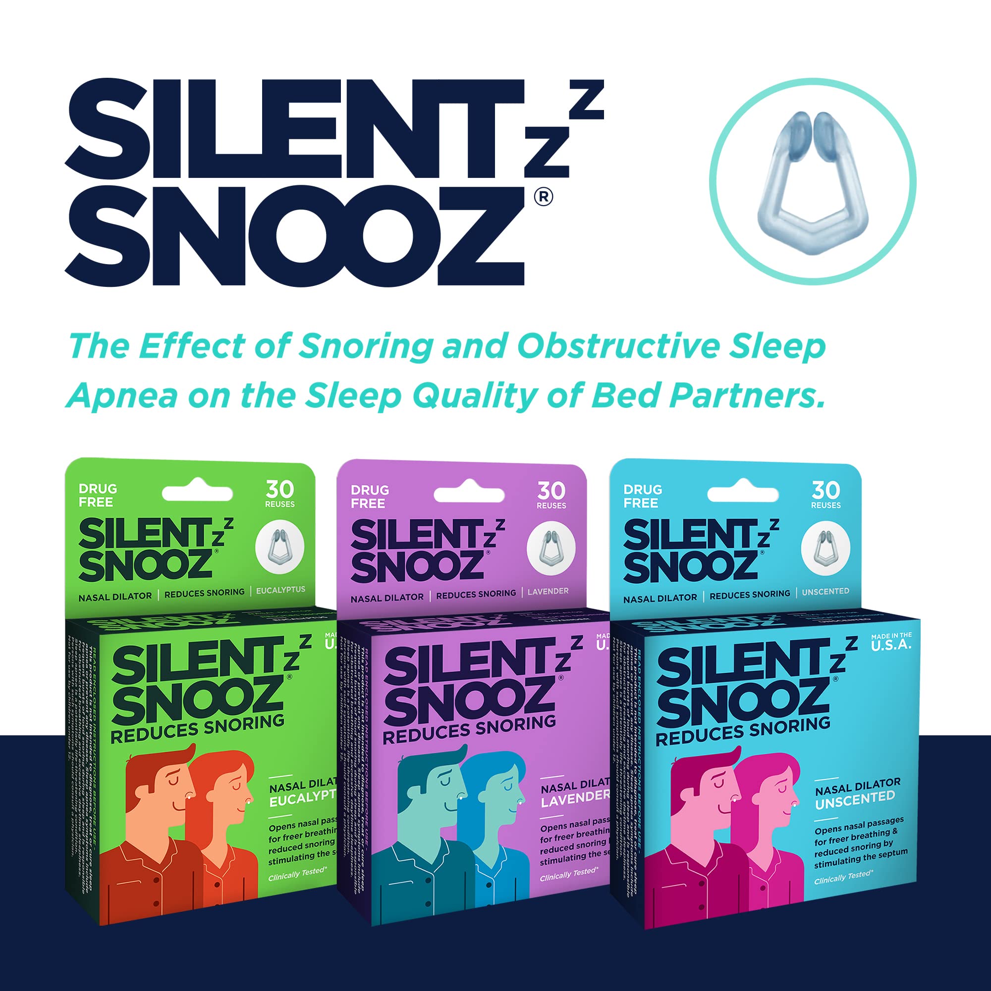 Incredible Scents Silent Snooz – amélioration de la respiration nasale et du flux d'air.