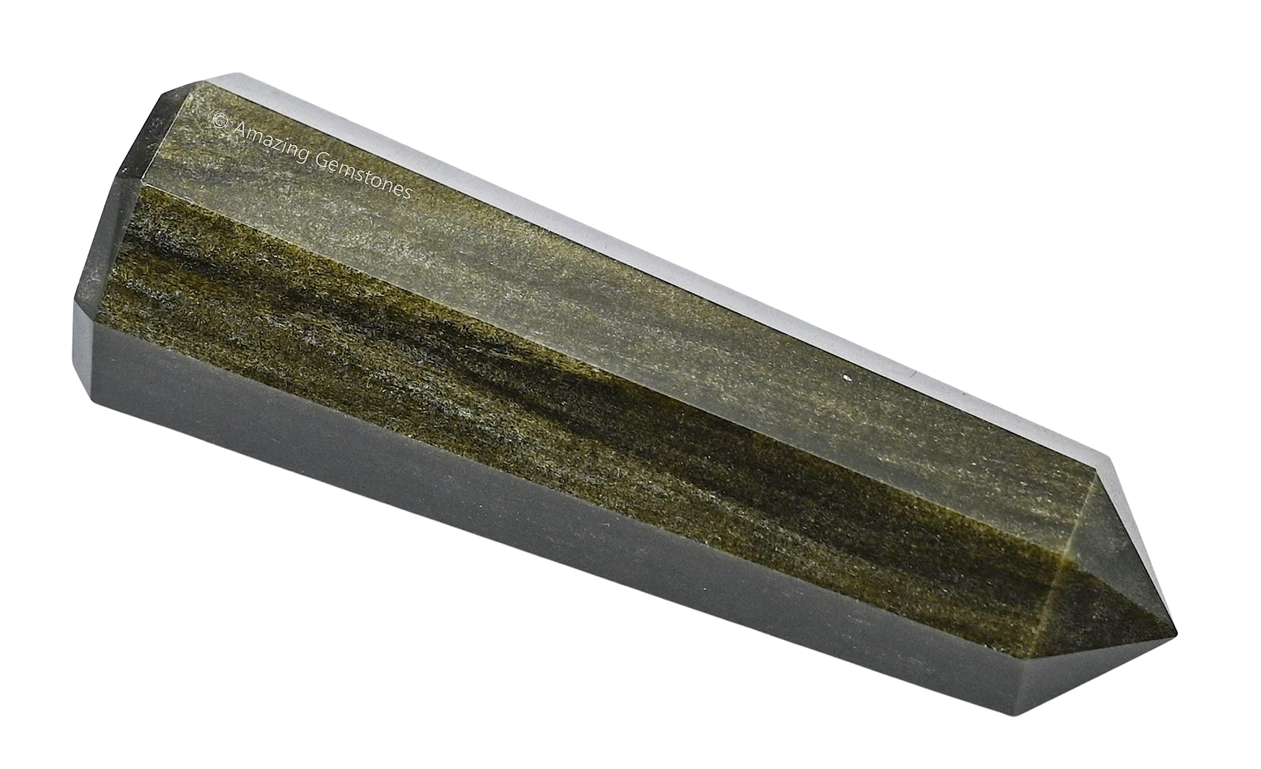 Pointe obsidienne doree dirigeant l'energie vers l'exterieur.