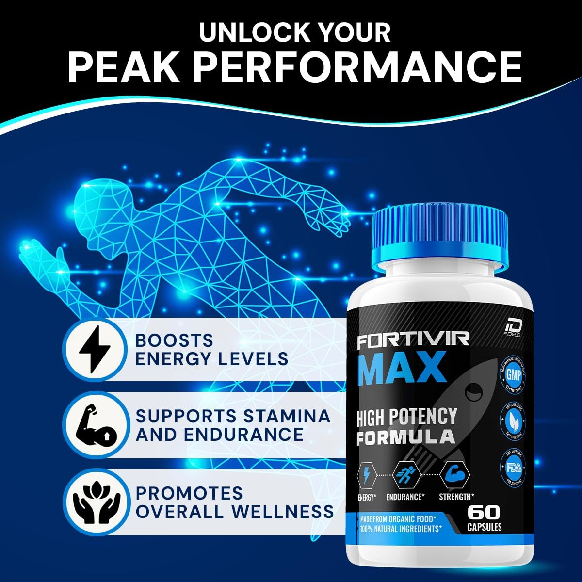 Gélules Fortivir Max empilées, soutien quotidien.