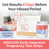 INDICAID bande-test détection hCG précoce, résultat clair