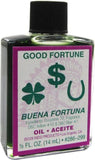 INDIO Bonne Fortune huile, bouteille 15 ml, utilisation rituelle pratique et portable.